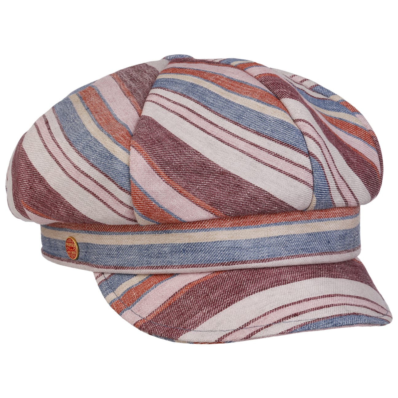Anja Multicolor Stripes tidningspojkekeps bordeaux 6