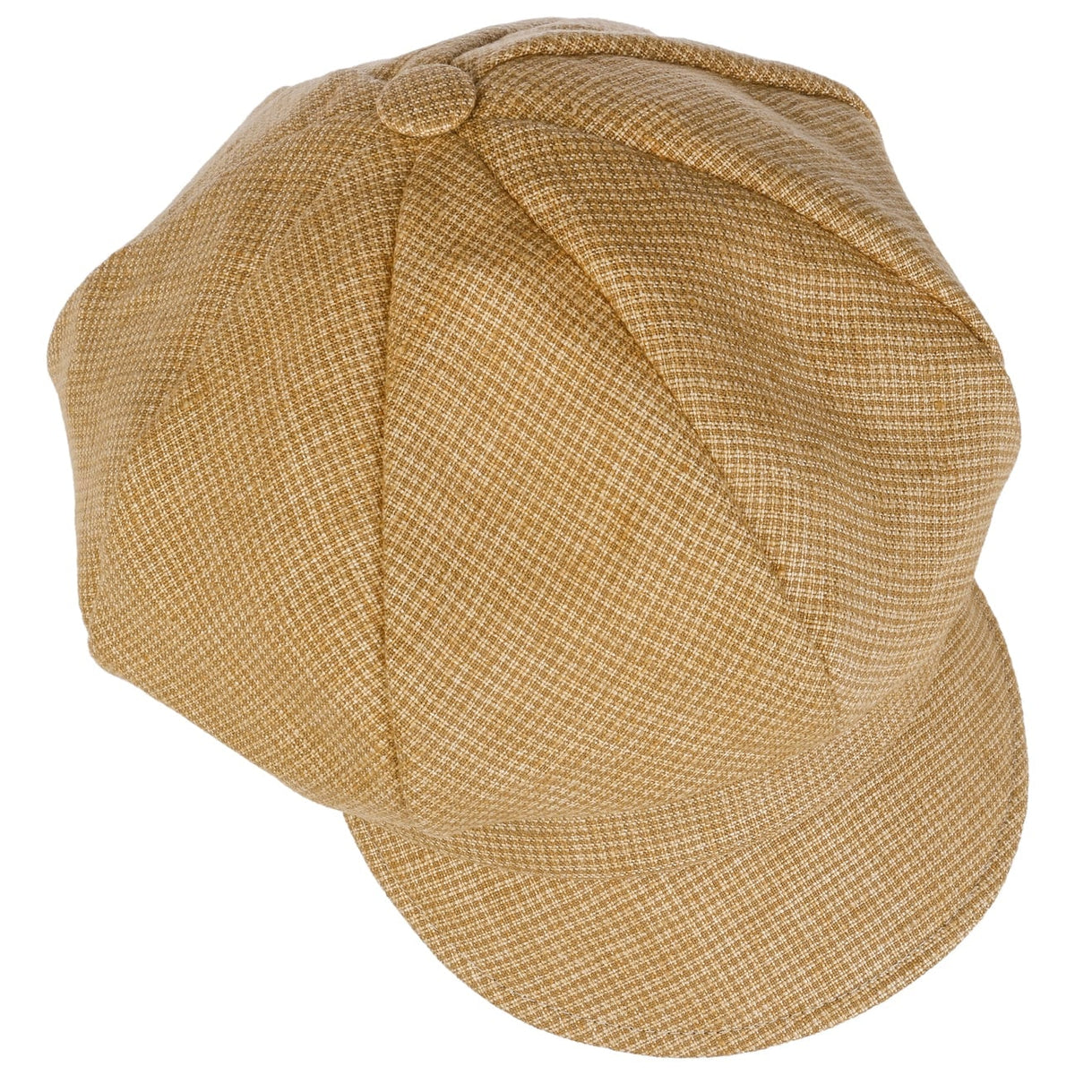 Anja Summer Newsboy Cap i Lin senf 3