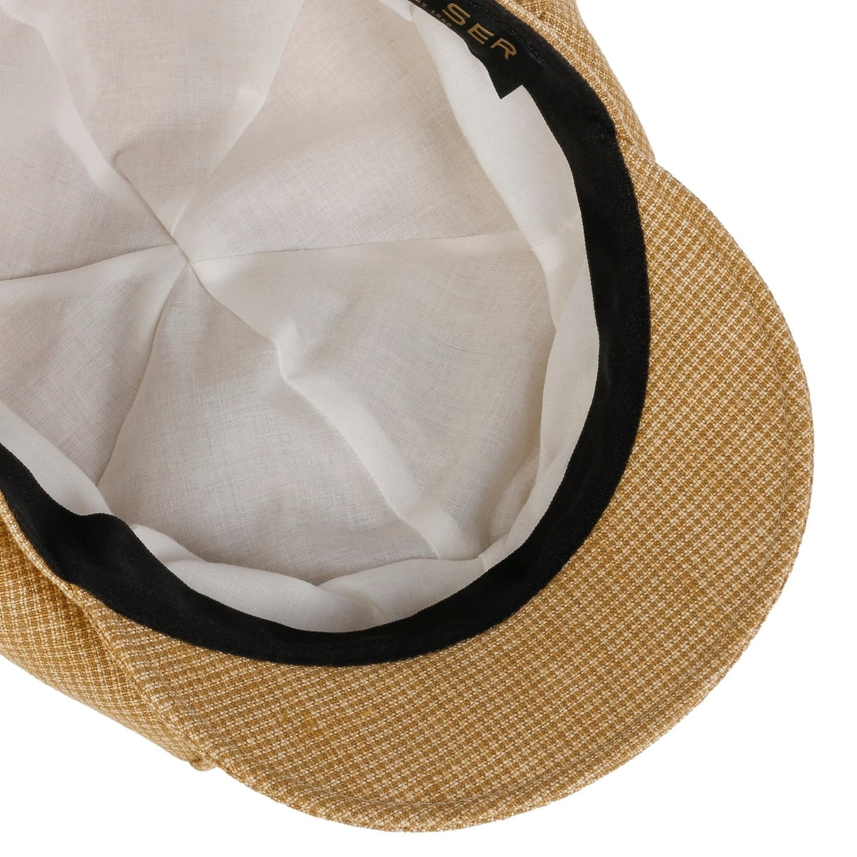 Anja Summer Newsboy Cap i Lin senf 4