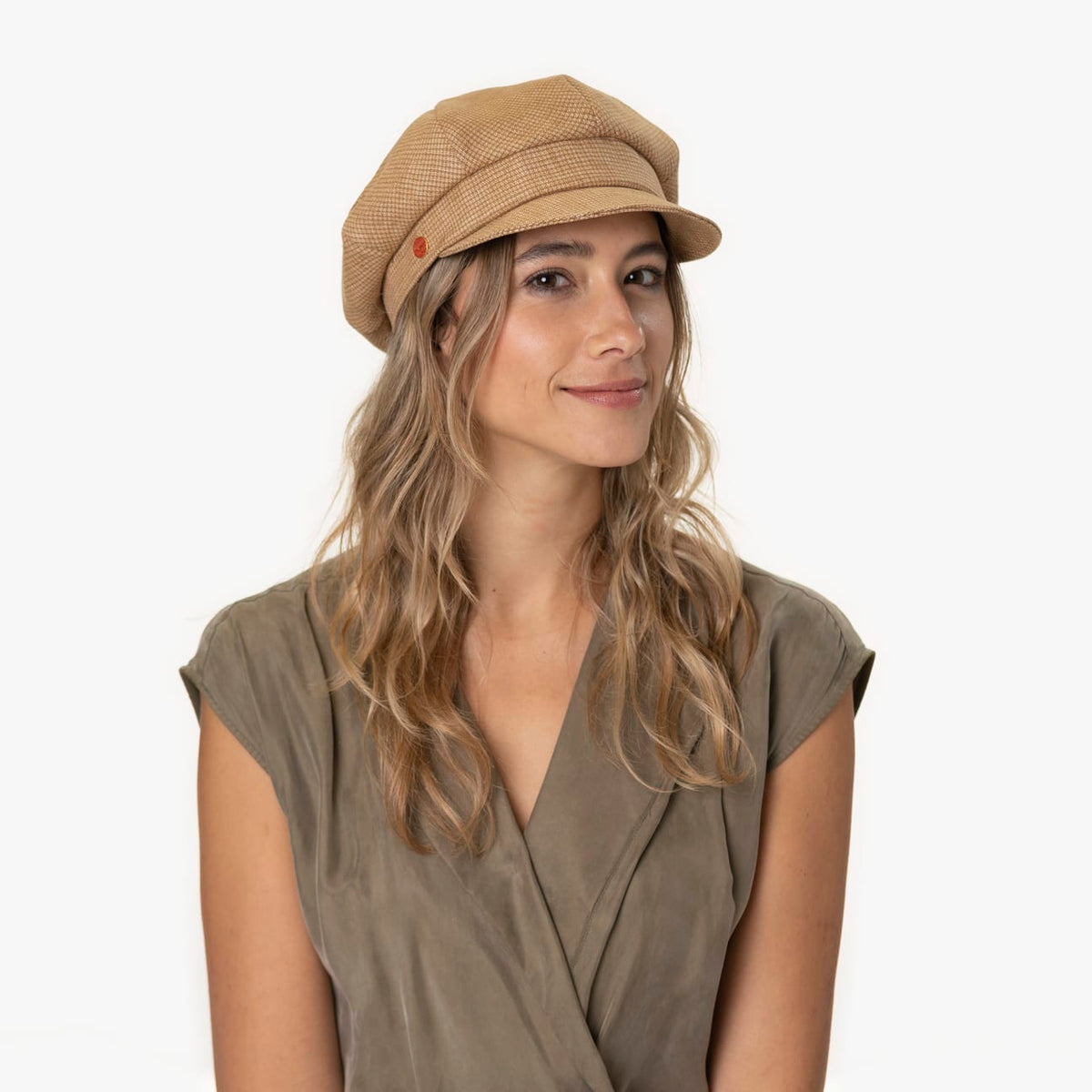 Anja Summer Newsboy Cap i Lin Modell 1