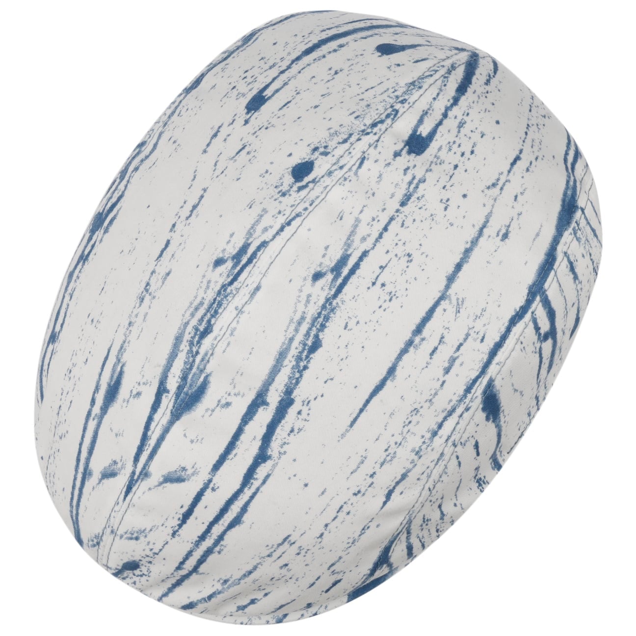 Twotone Cotton Flat Cap weiß-blau 3