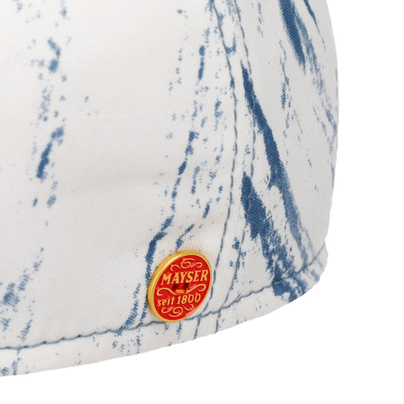 Twotone Cotton Flat Cap weiß-blau 5