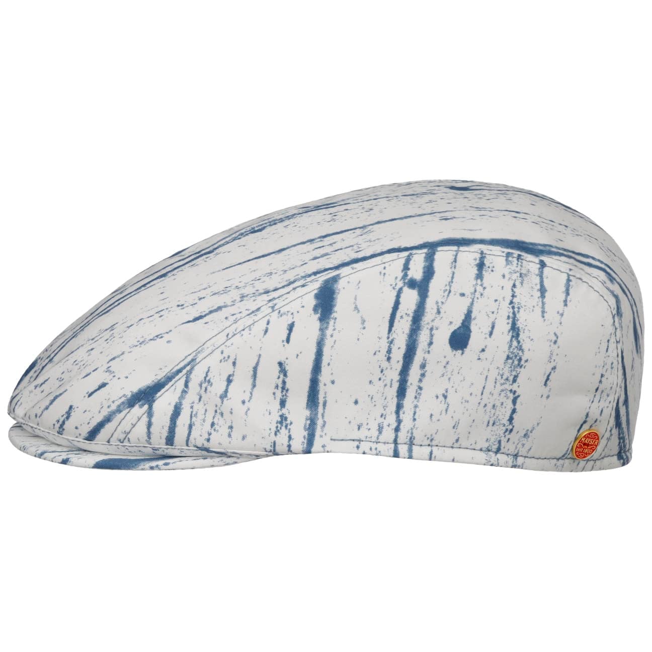 Twotone Cotton Flat Cap weiß-blau 2