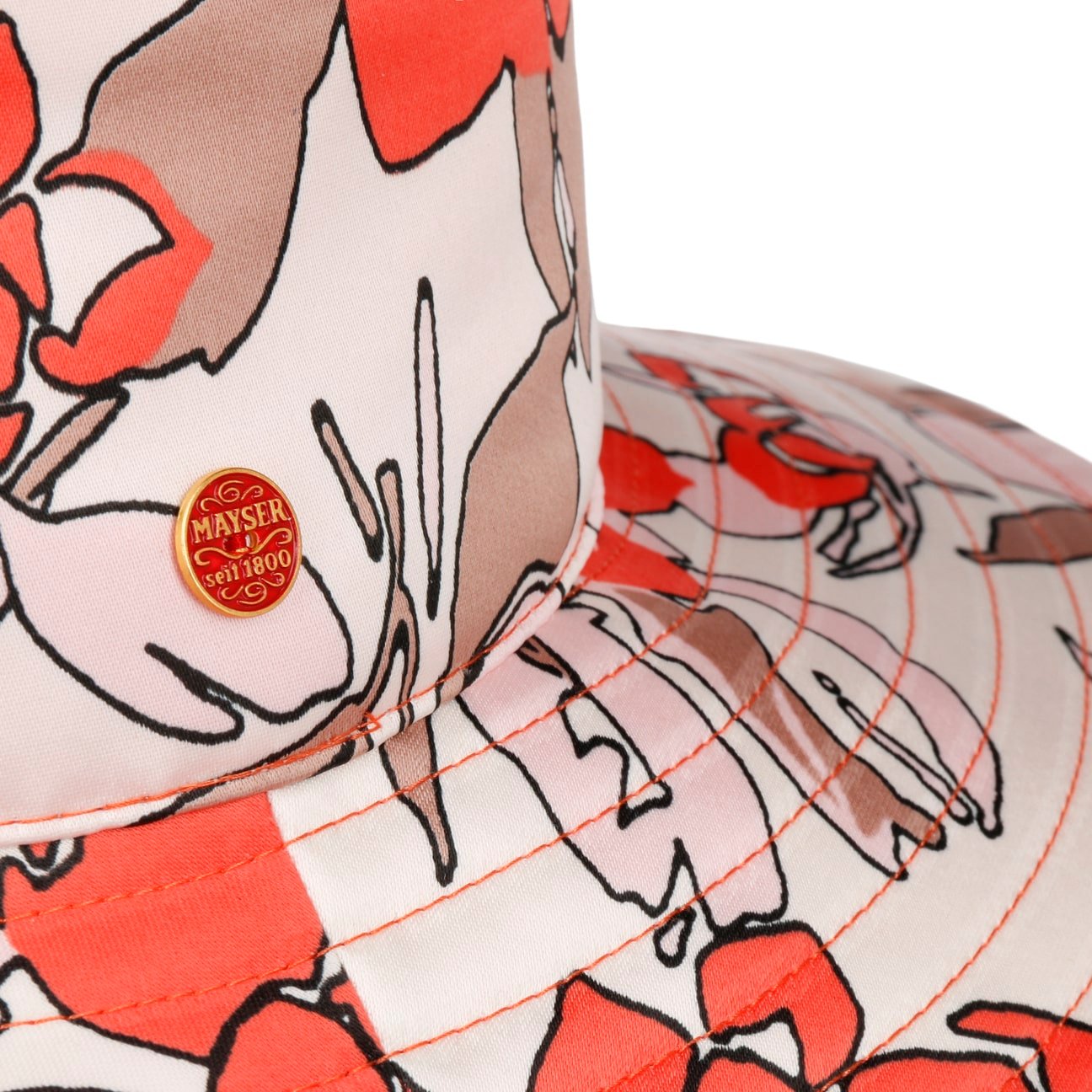 Odine Flower Regenhoed met UV-Bescherming apricot 5