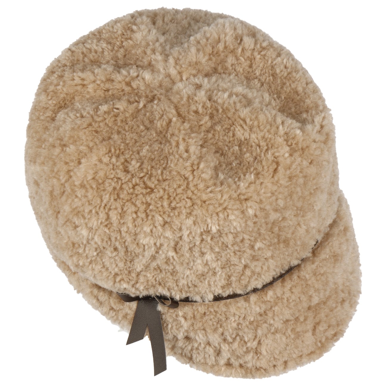 Teddy keps i fuskpäls beige 2