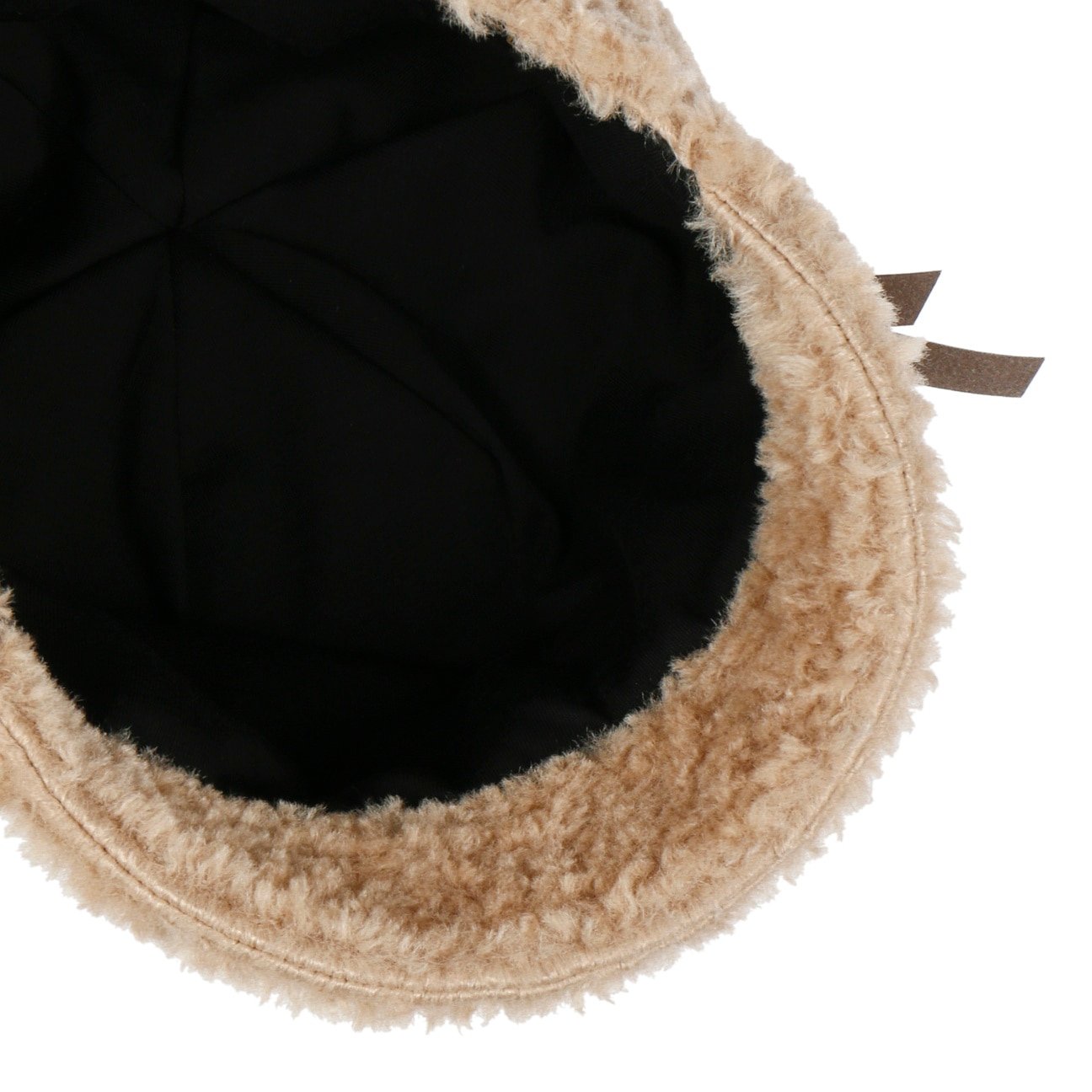 Teddy keps i fuskpäls beige 3