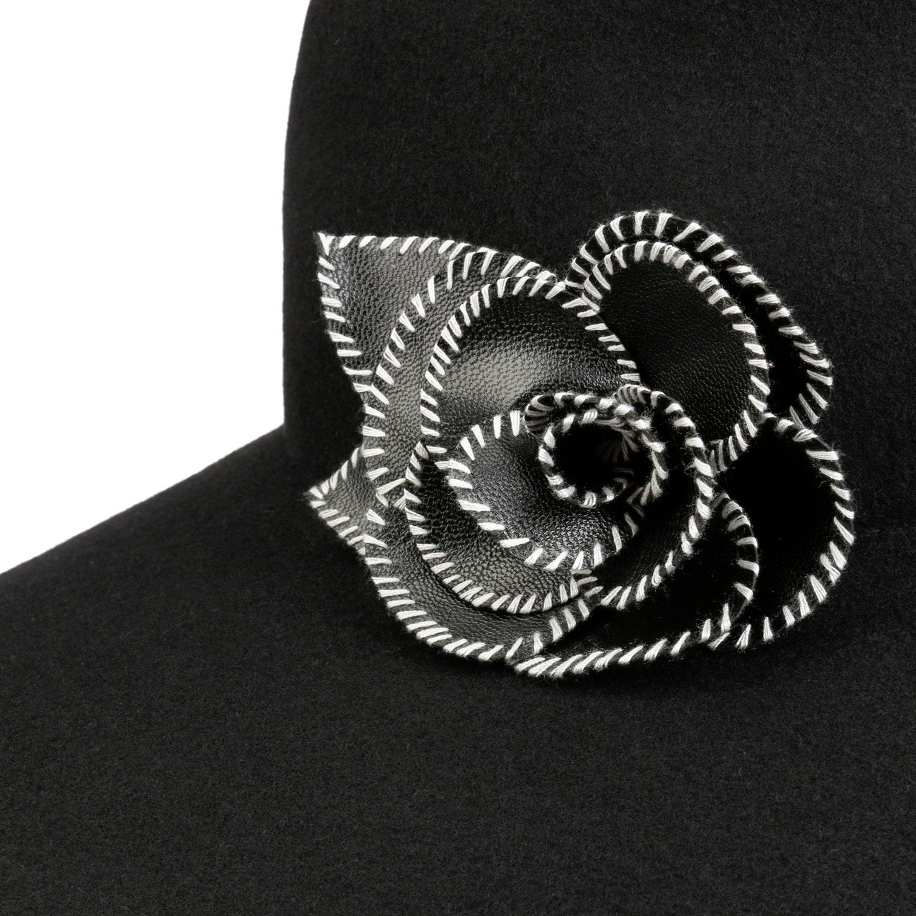 Ilaria Flower Wollhut schwarz 7