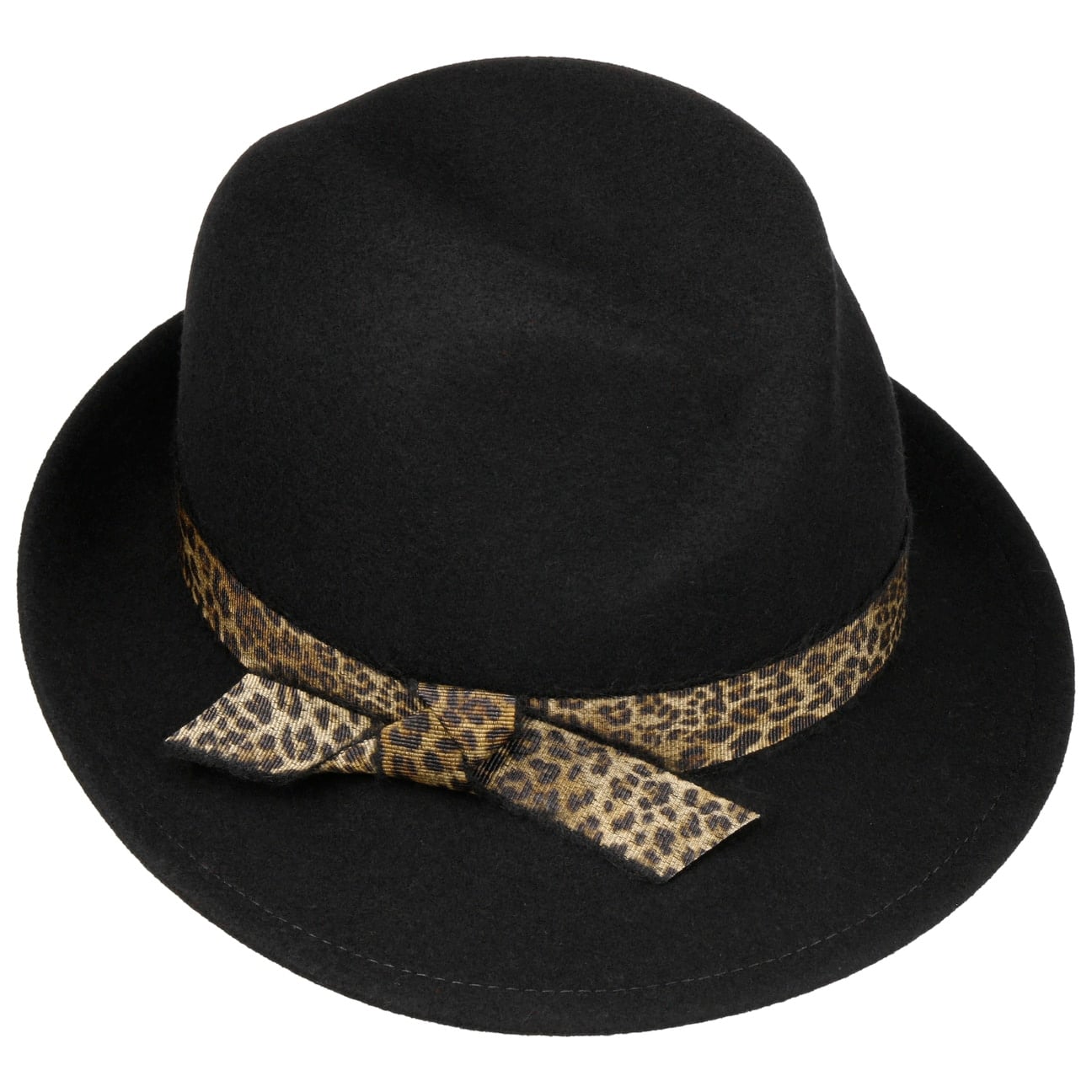 Chapeau en Laine Laveca Trilby schwarz 2