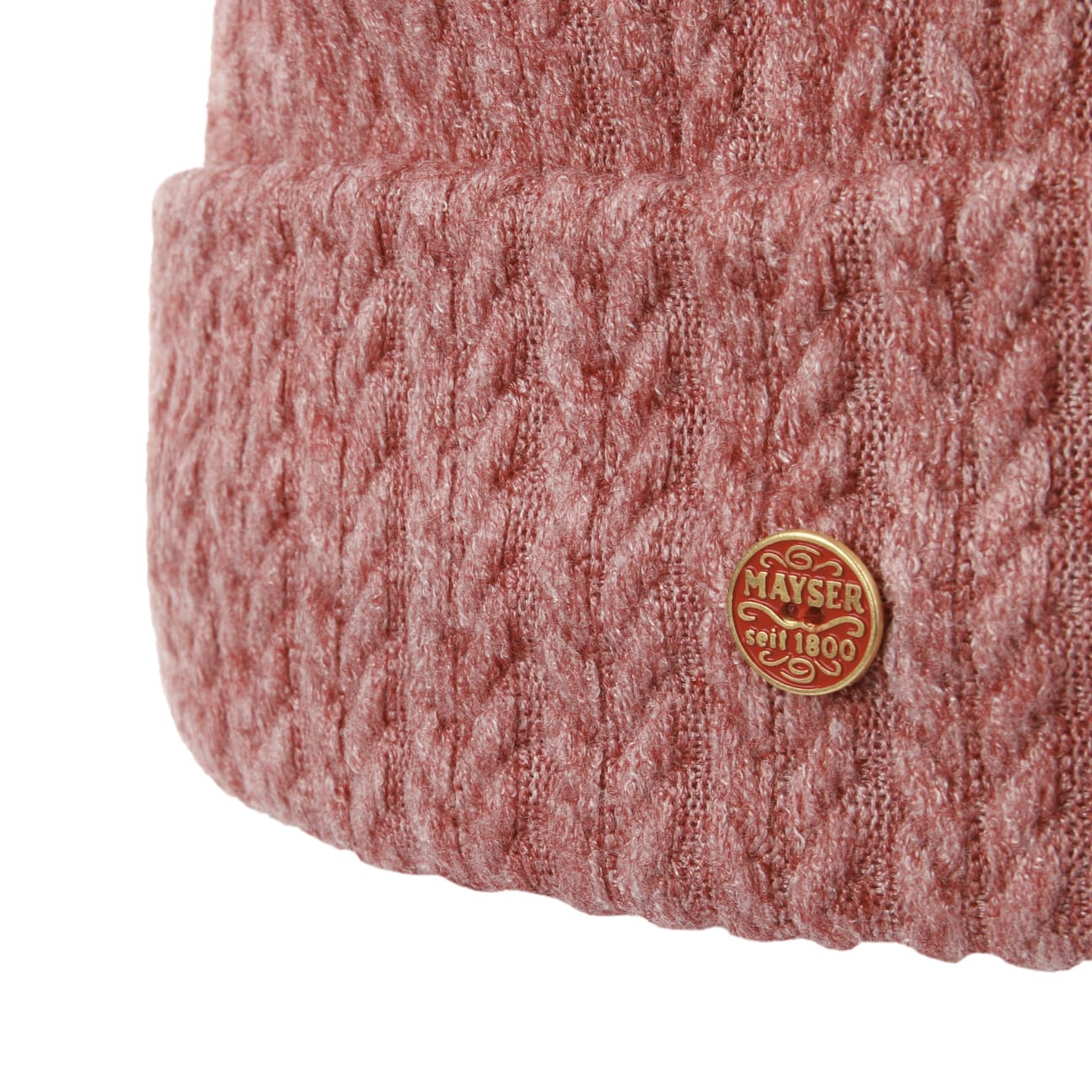 Joycey Beanie med Fold rosa 4