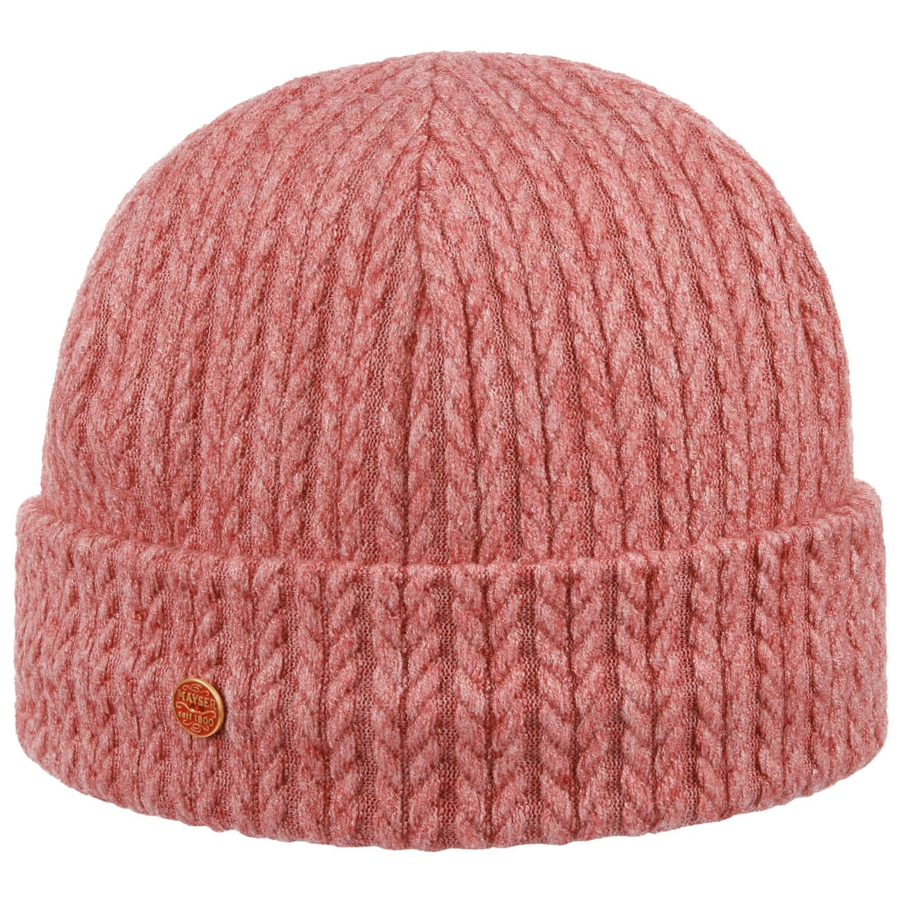 Joycey Beanie med Fold rosa 2