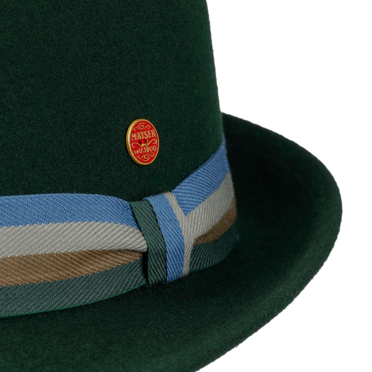 Four Colour Band Trilby Ullhatt dunkelgrün 6