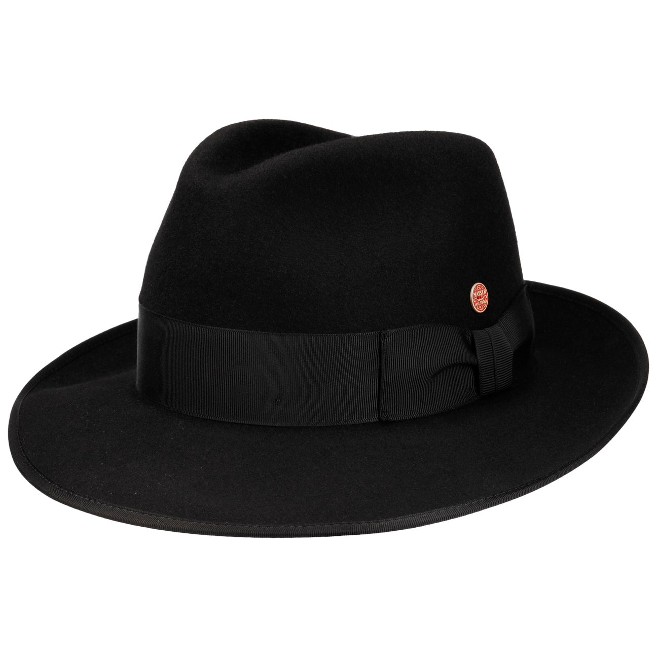 Cappello in Lana Fedora Atos schwarz 1