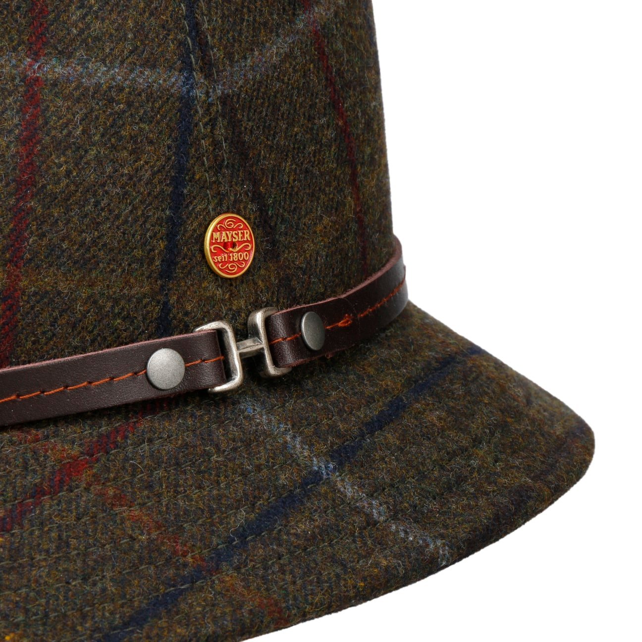 Chapeau bob en laine à carreaux braun 5