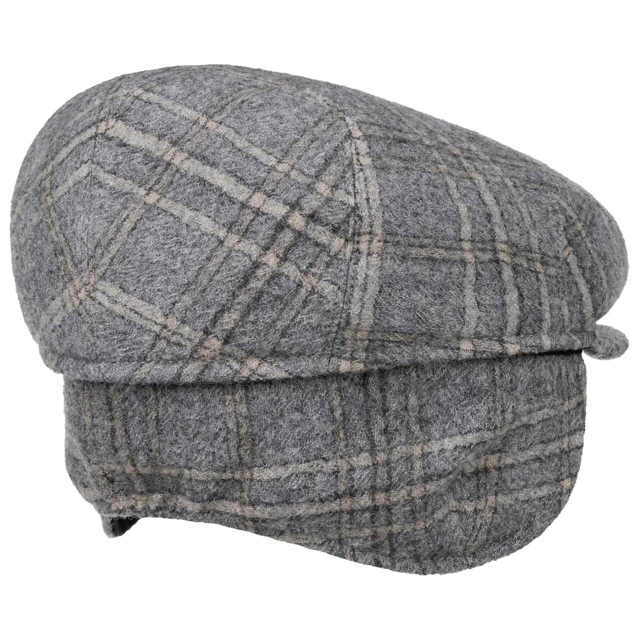 Merlino Casual Flat Cap med Øreklaffer grau-blau 4