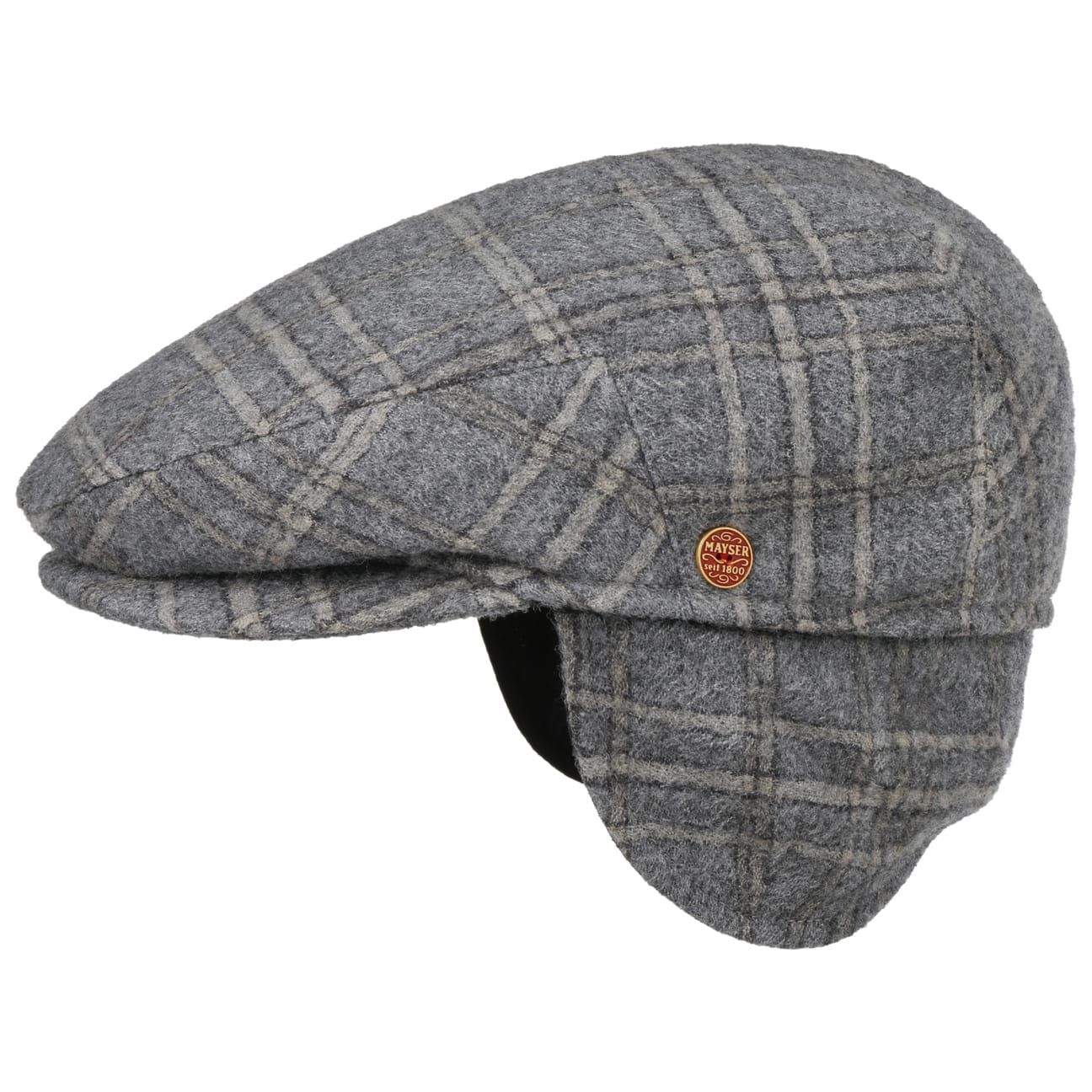 Merlino Casual Flatcap mit Ohrenklappen grau-blau 1