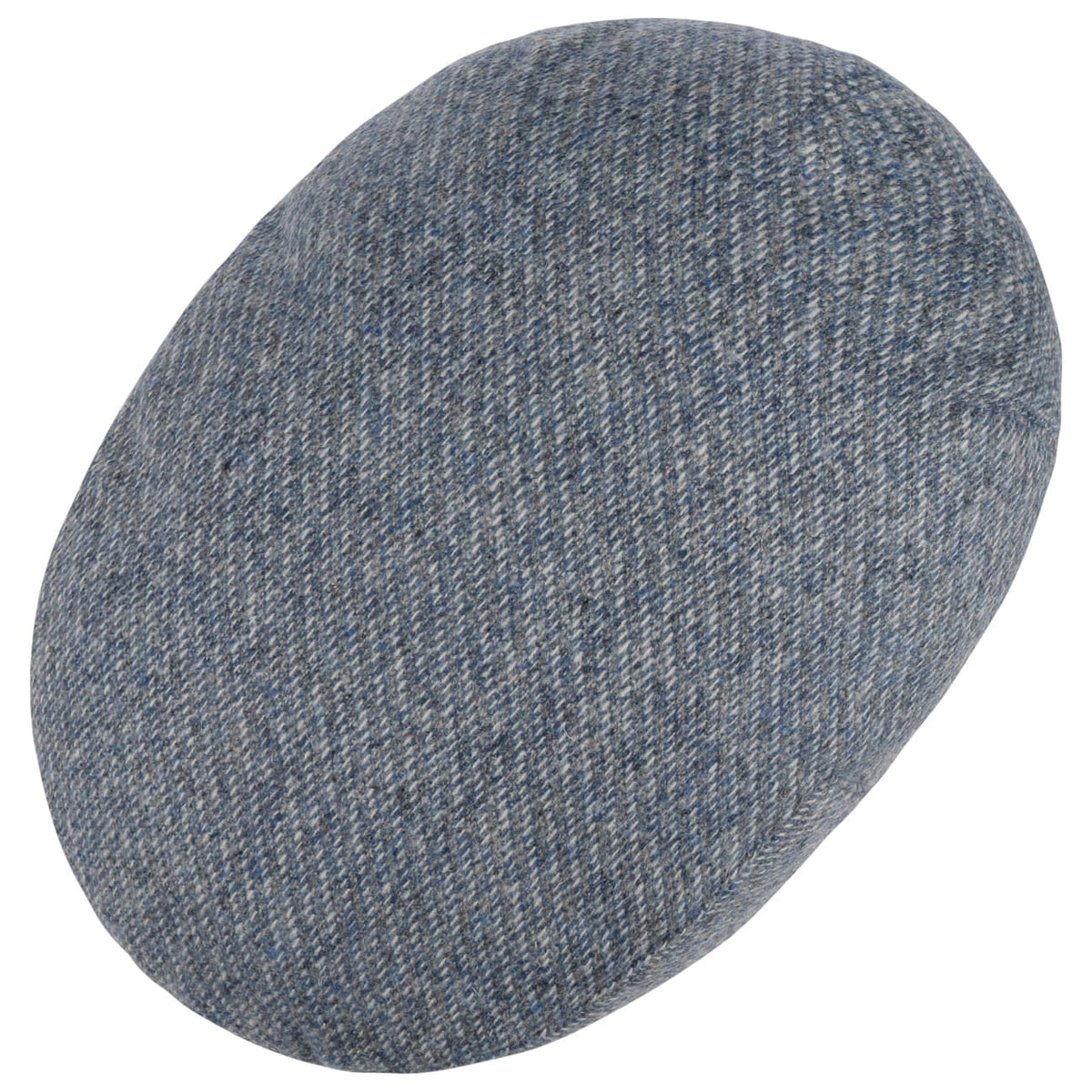 Merlino Check platt mössa med öronlappar grau-blau 2