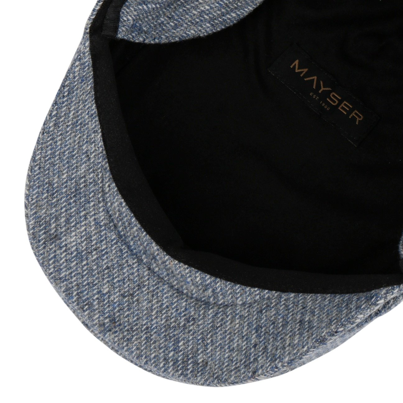 Merlino Check Pet met Oorkleppen grau-blau 3