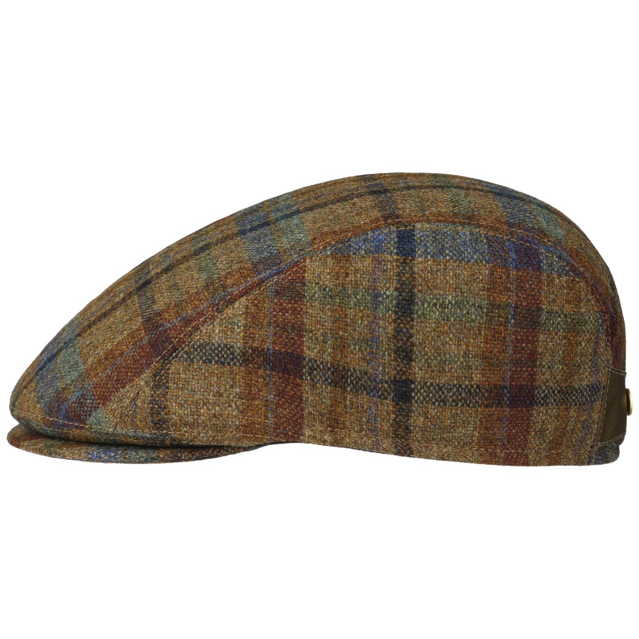 Lennart Check Shetland Flat Cap beige 2
