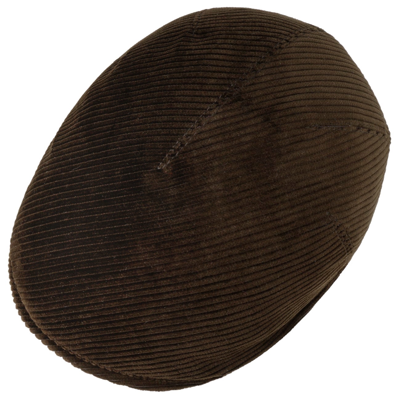 Sidney Cross Cord Flat Cap dunkelbraun 7