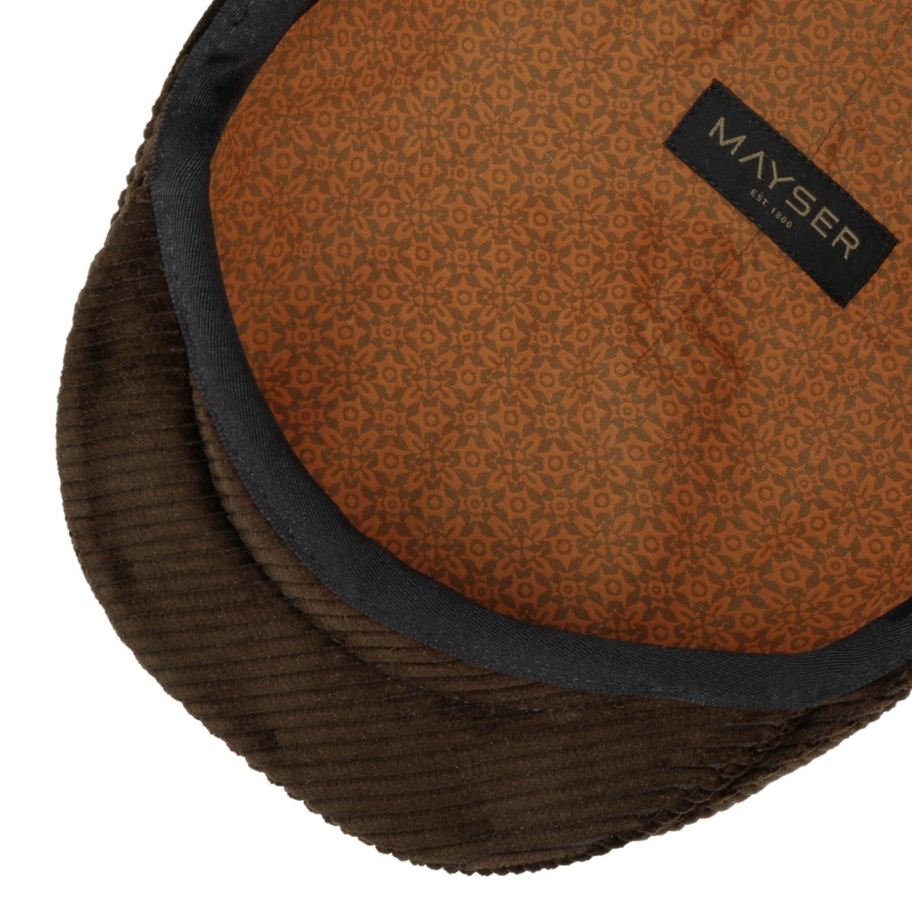 Sidney Cross Cord Flatcap dunkelbraun 8
