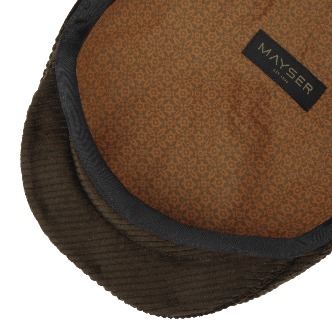 Sidney Cross Cord Flat Cap dunkelbraun 8