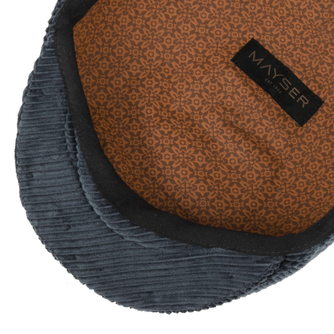 Sidney Cross Cord Flat Cap blau 4