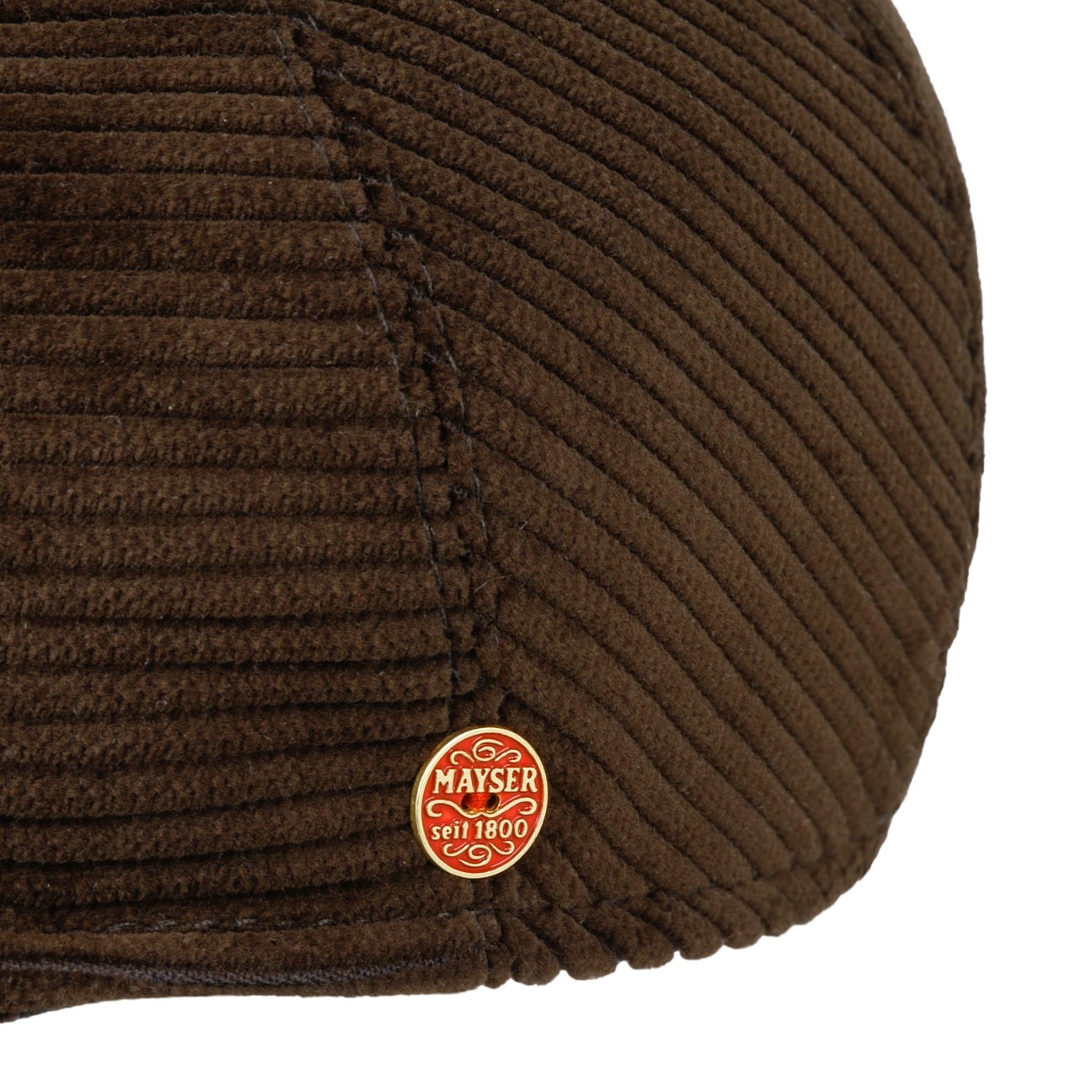 Sidney Cross Cord Flat Cap dunkelbraun 9