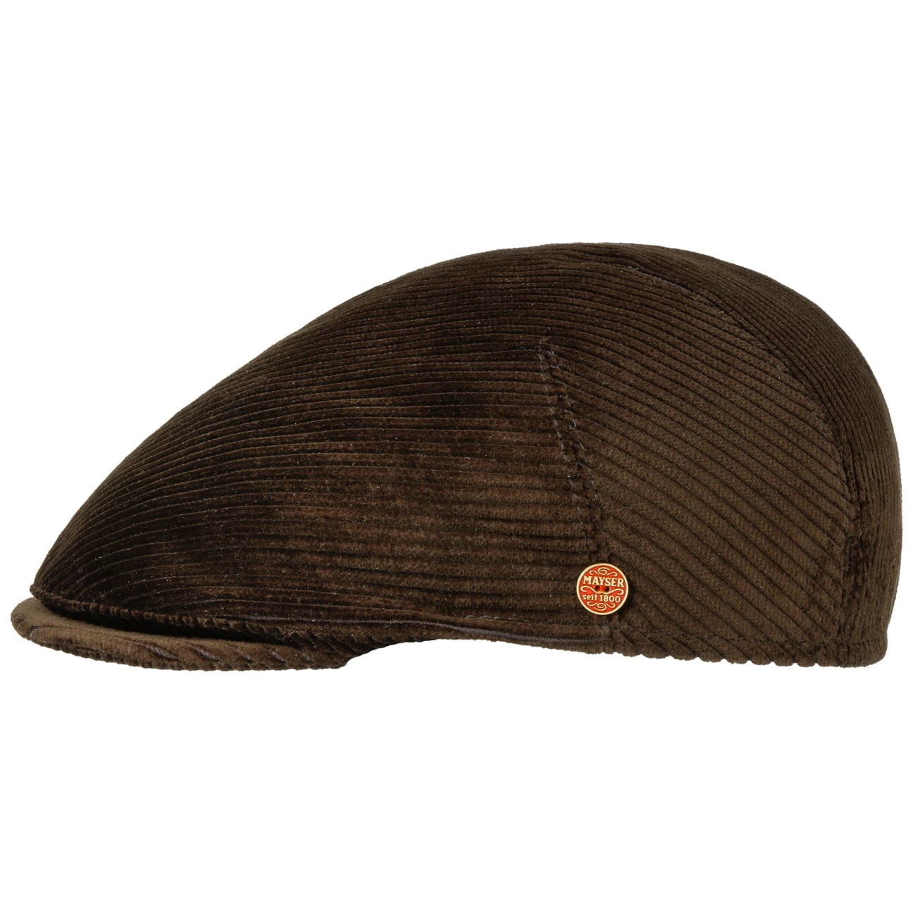 Sidney Cross Cord Flat Cap dunkelbraun 6