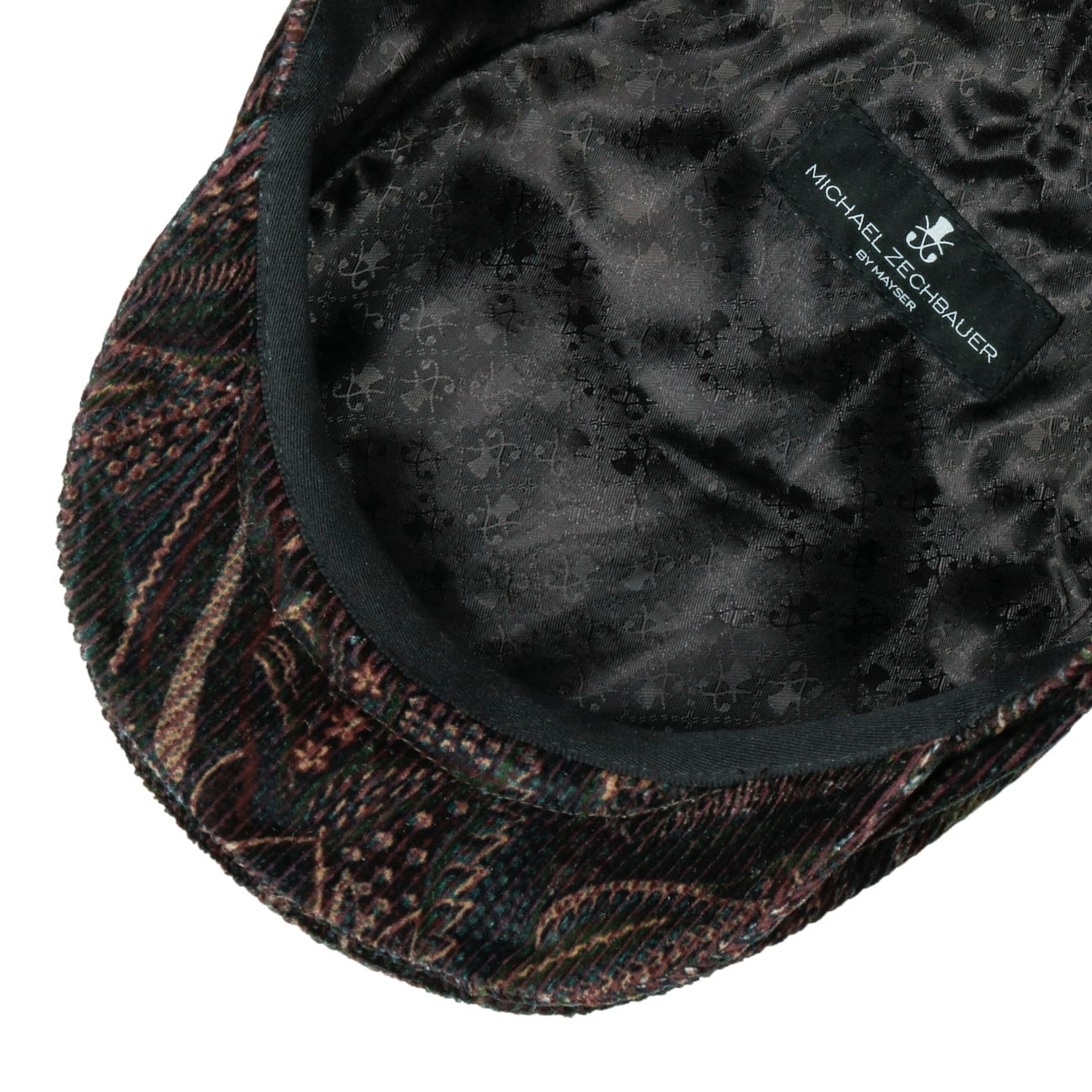 Cord Paisley Zechbauer Flat Cap bordeaux 5