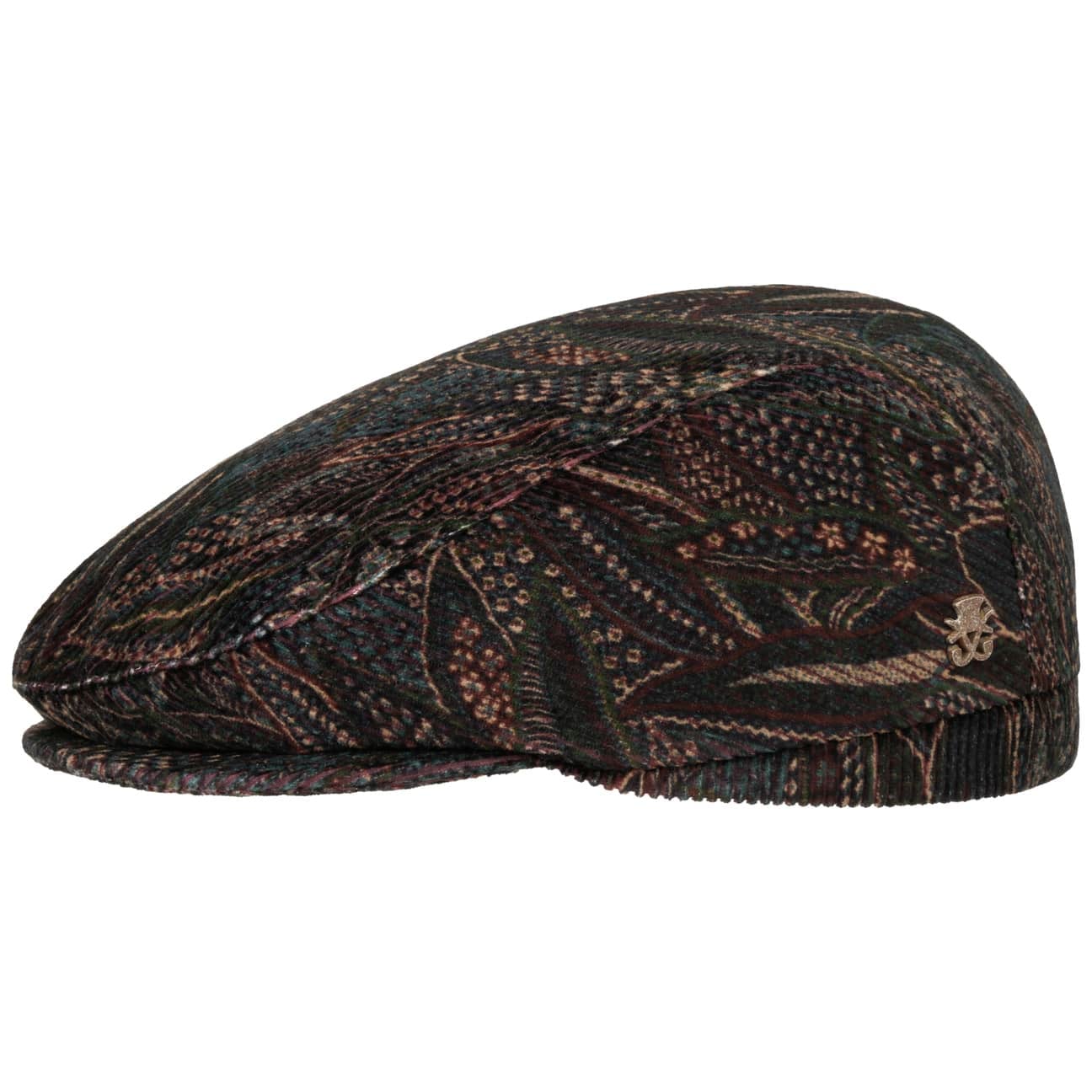 Cord Paisley Zechbauer Flat Cap bordeaux 3