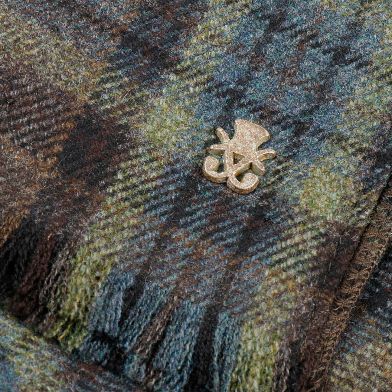 Écharpe Zechbauer Marzio Wool Check taupe 2