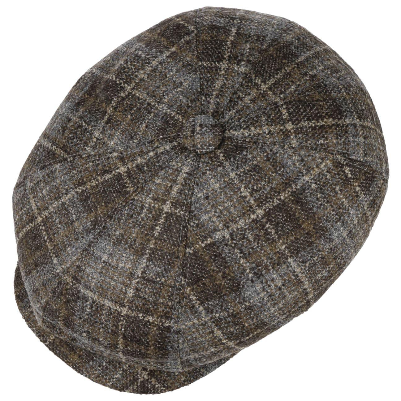 Casquette Plate à Carreaux en Laine Emil Zechbauer braun 3
