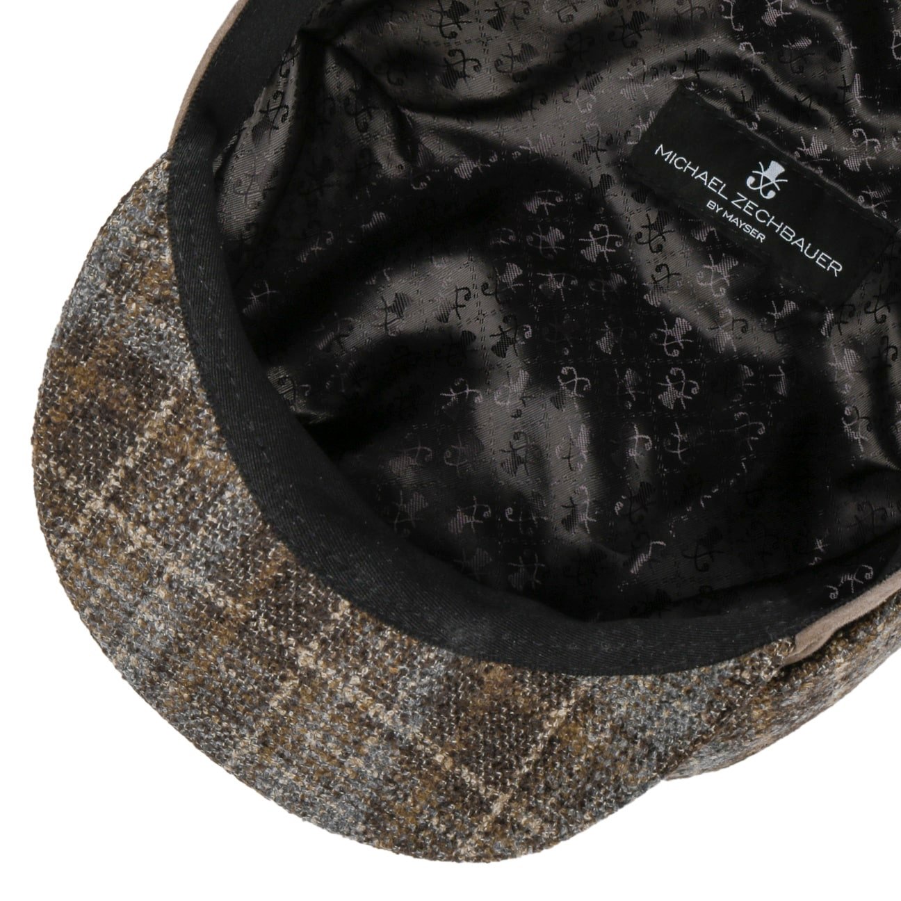 Casquette Plate à Carreaux en Laine Emil Zechbauer braun 4