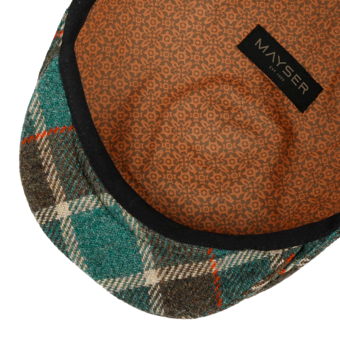Sidney Big Colour Check Flat Cap grün 8