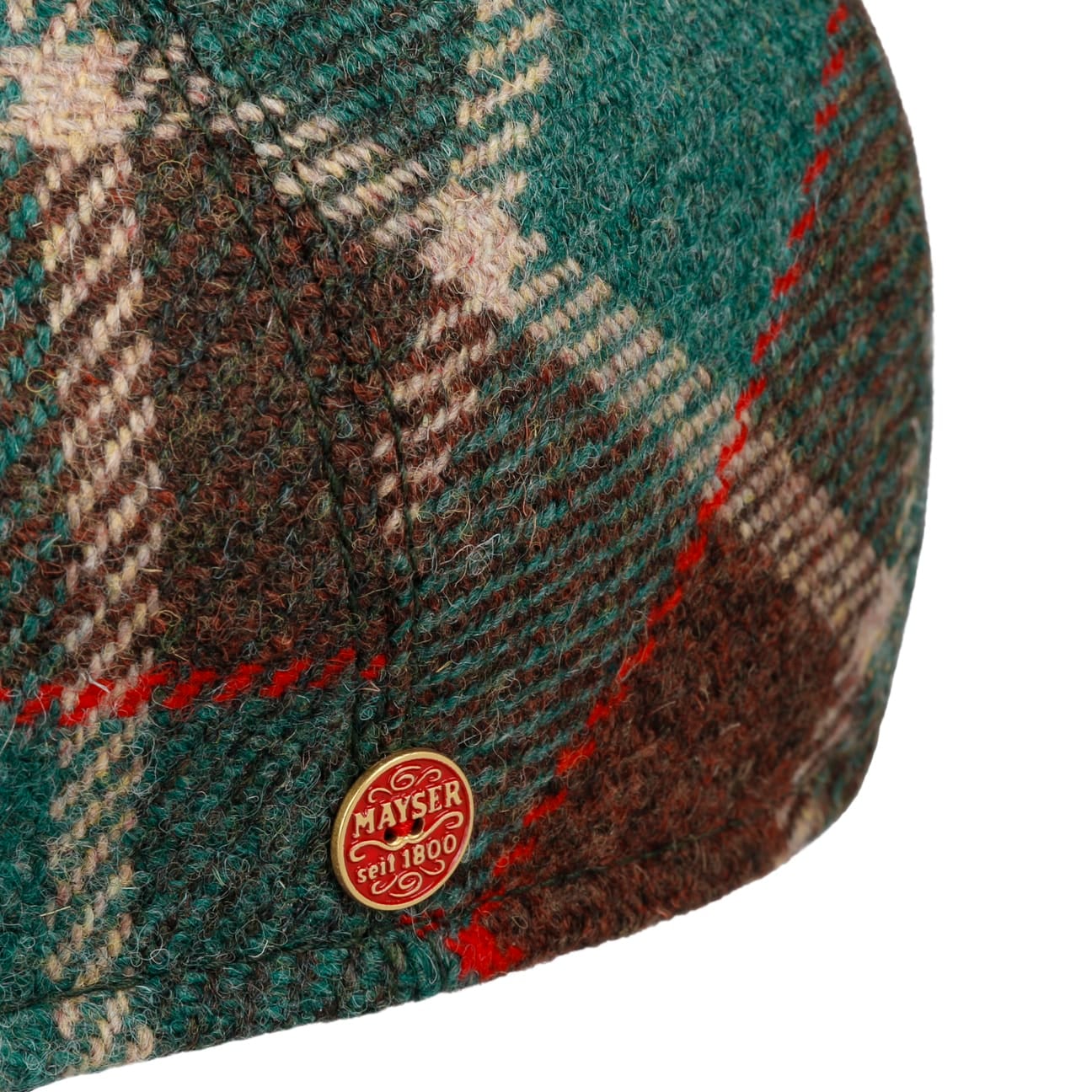 Sidney Big Colour Check Flat Cap grün 9