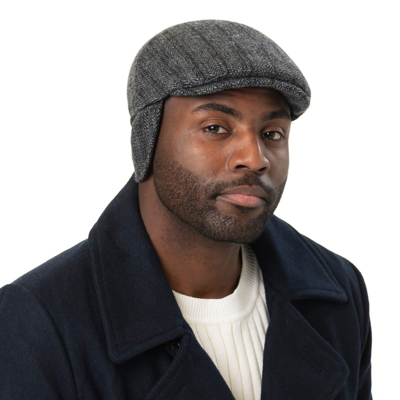 Sidney Wool Flat Cap With Ear Flaps Modell 2