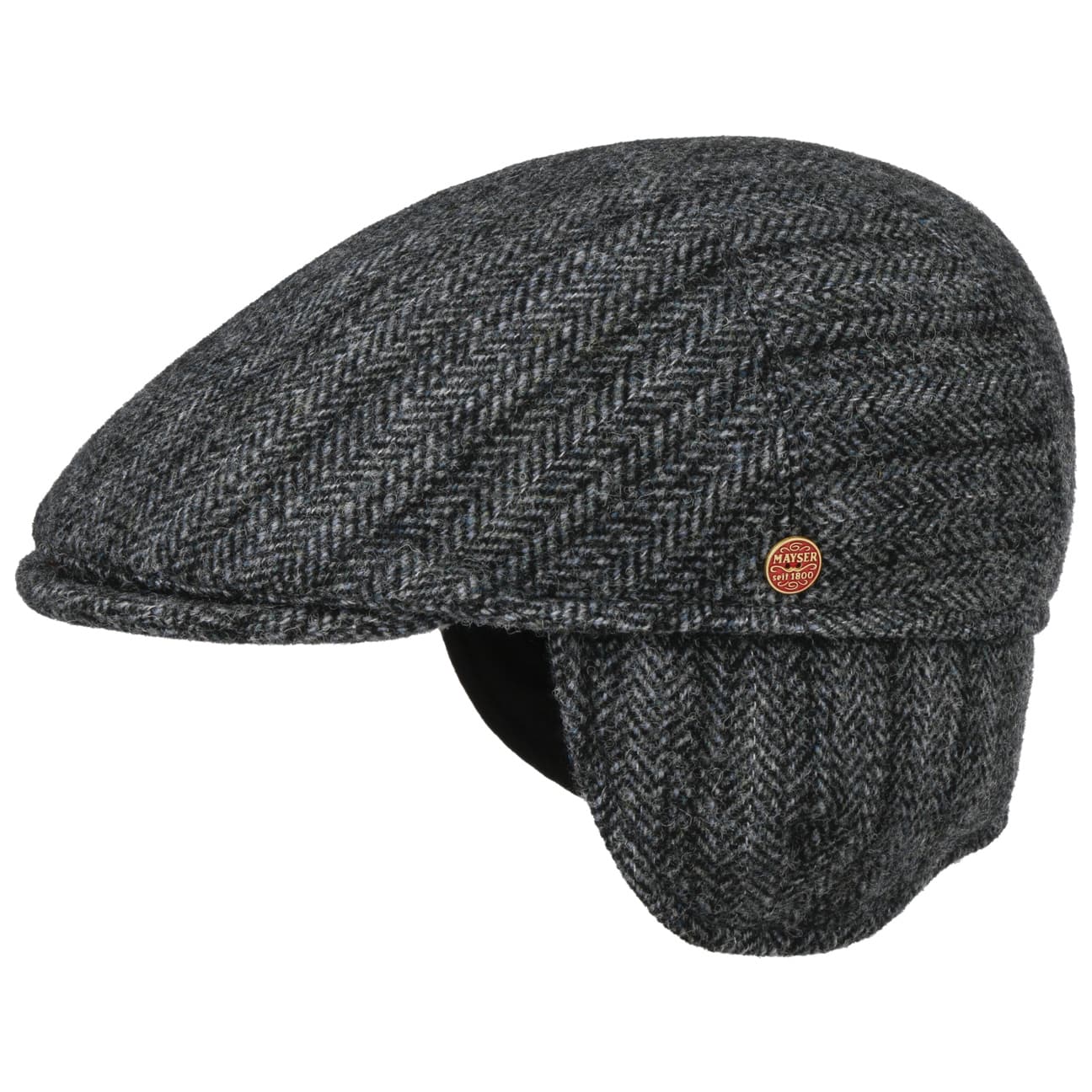 Sidney Wool Flat Cap With Ear Flaps grau 3