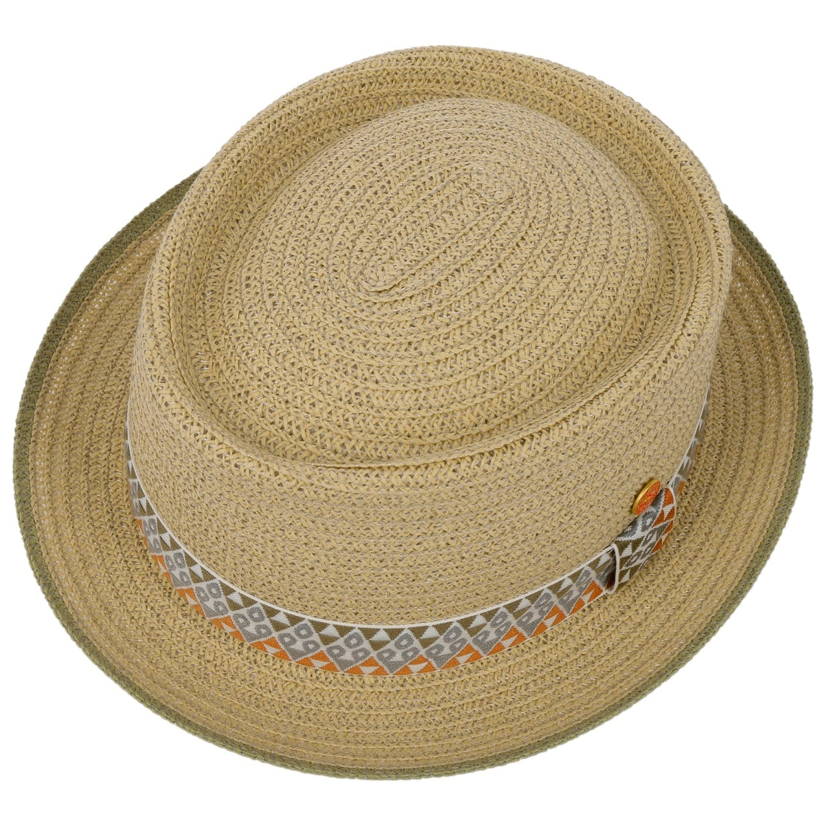 Colour Band Pork Pie Strohoed beige 3