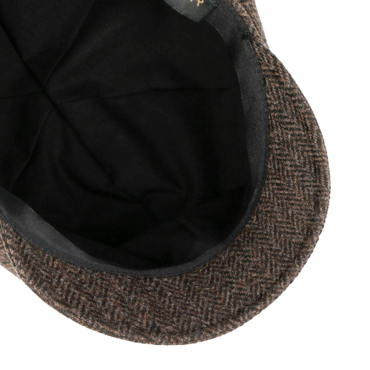 Berretto Newsboy Cia Classic Herringbone dunkelbraun 3