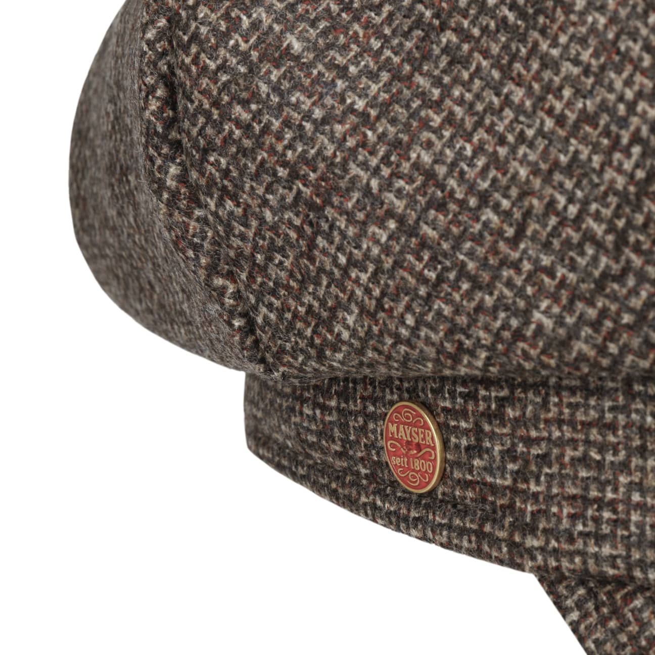 Casquette gavroche classique en tweed Cia braun 4