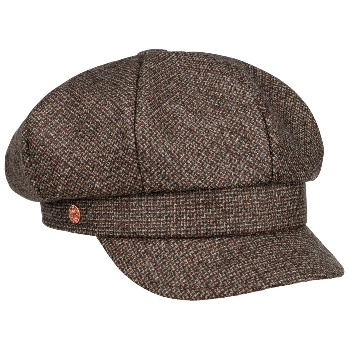 Cia Classic Tweed Newsboy Cap braun 1