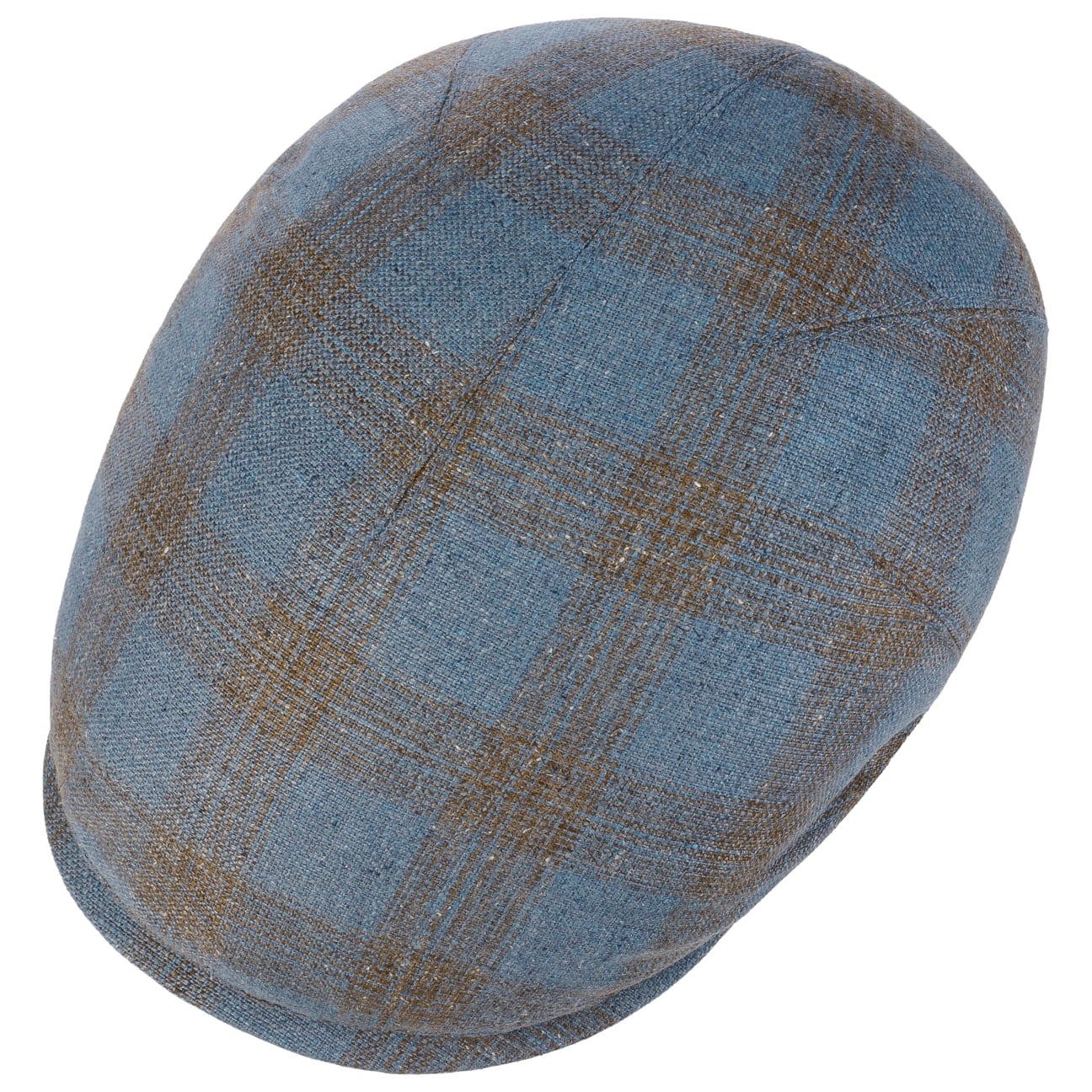 Pierce Zechbauer Silk Flat Cap blau 2