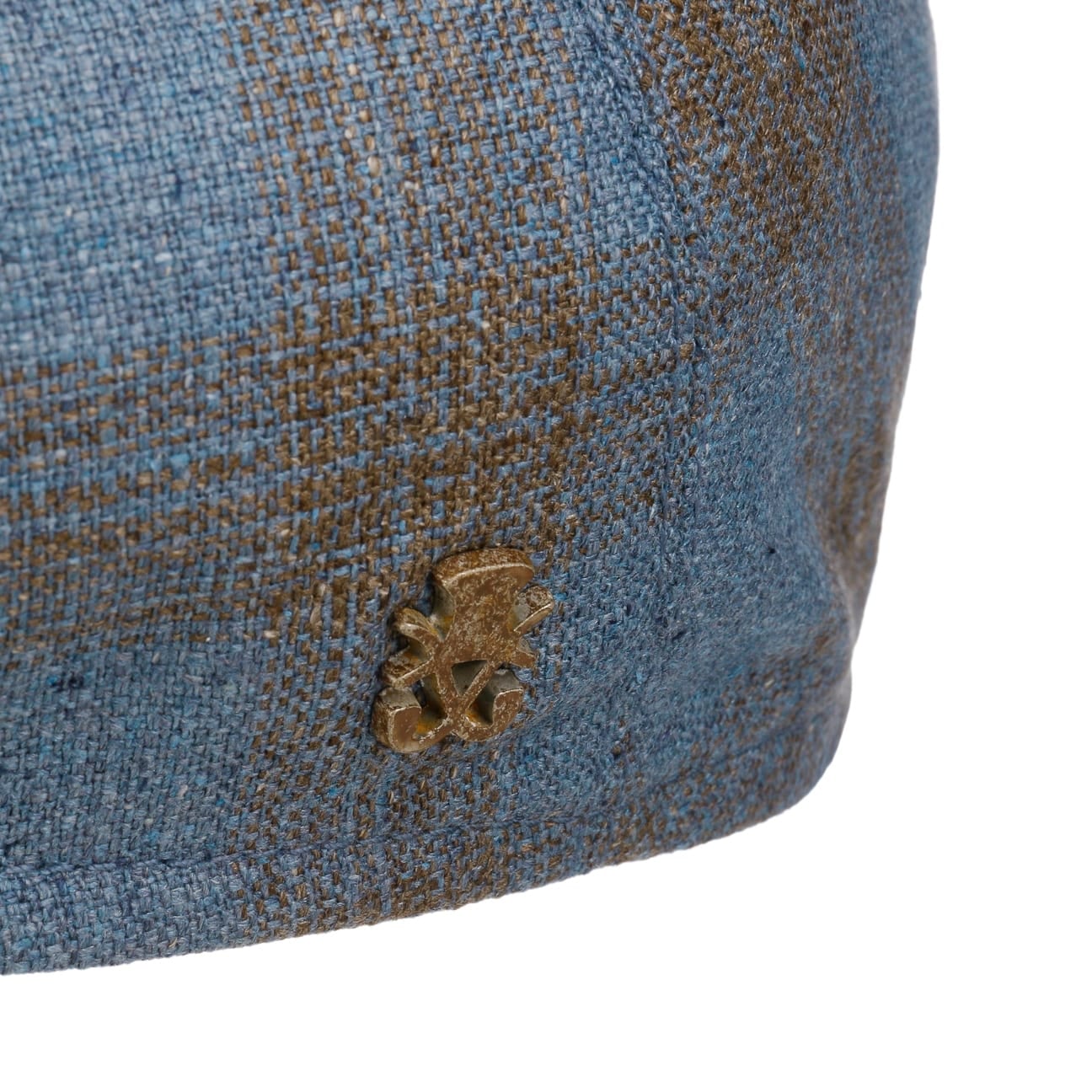 Pierce Zechbauer Silk Flat Cap blau 4