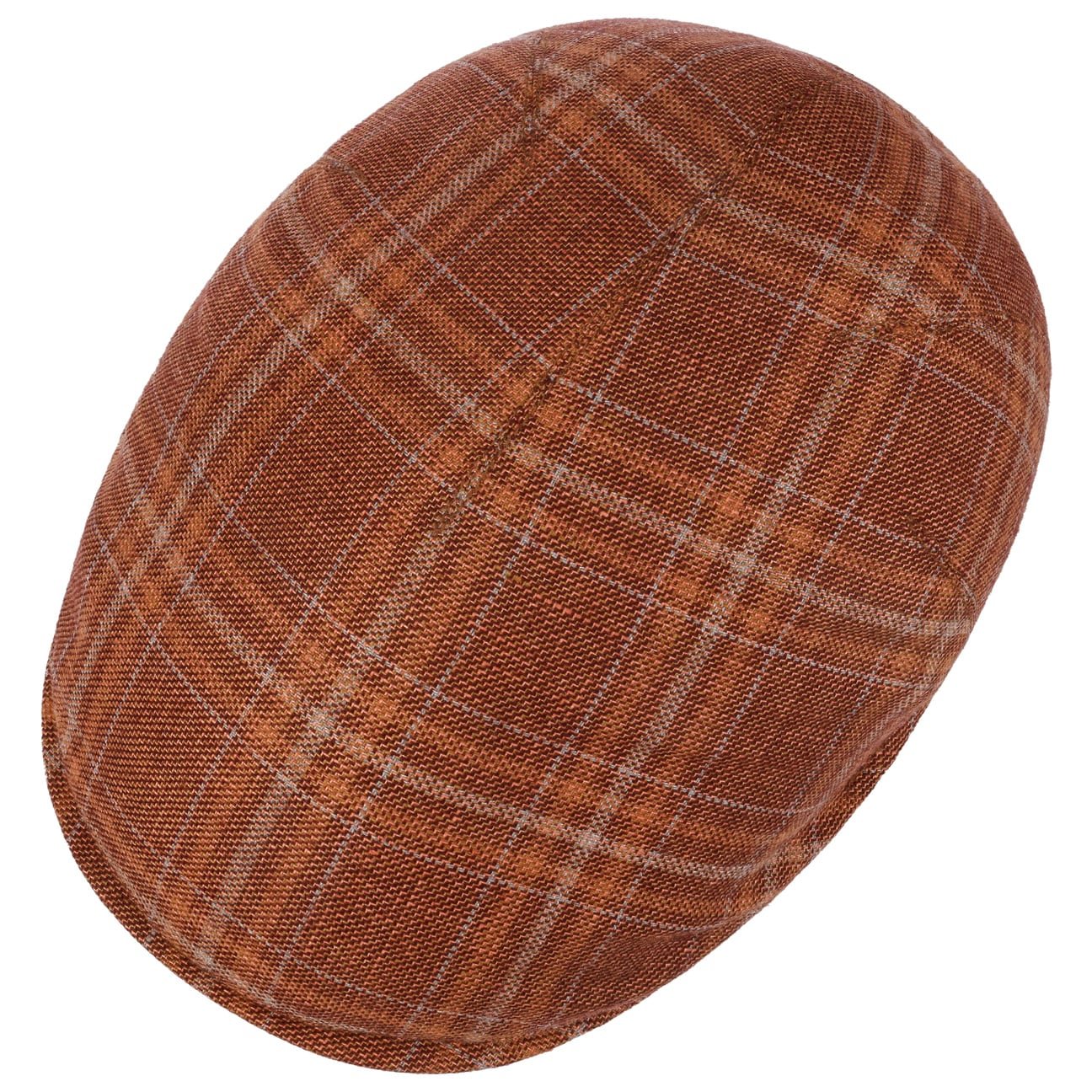 Sidney Leinen Schurwolle Flatcap rost 2