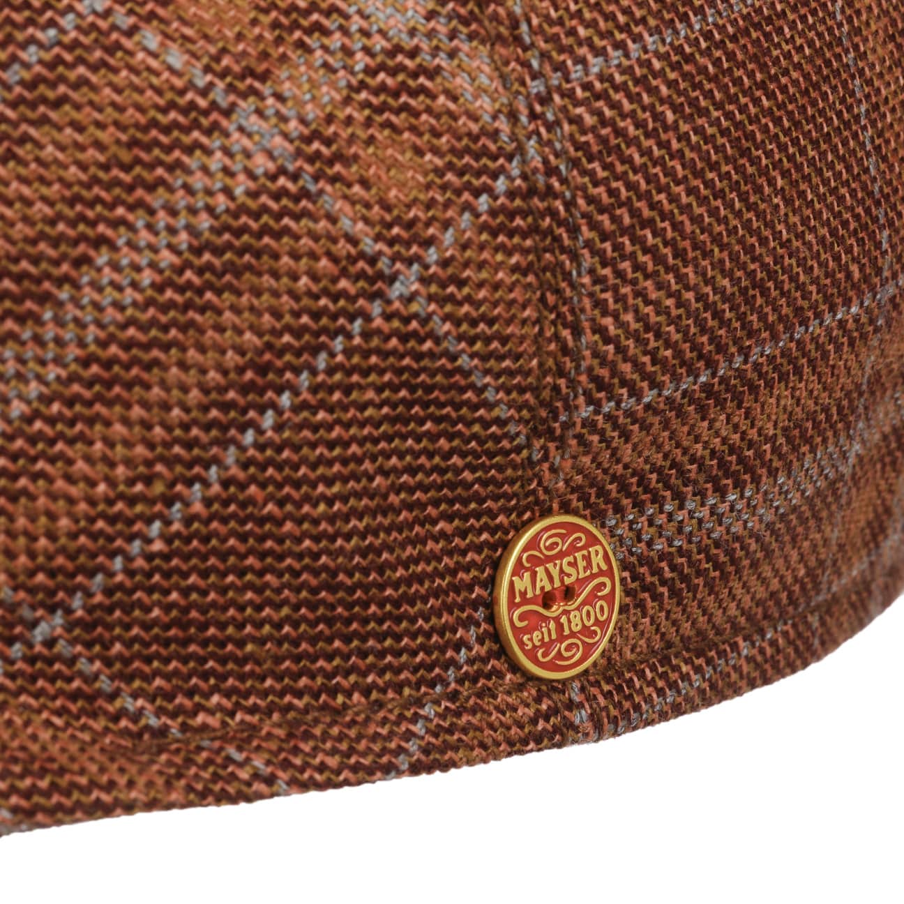 Sidney Leinen Schurwolle Flatcap rost 4