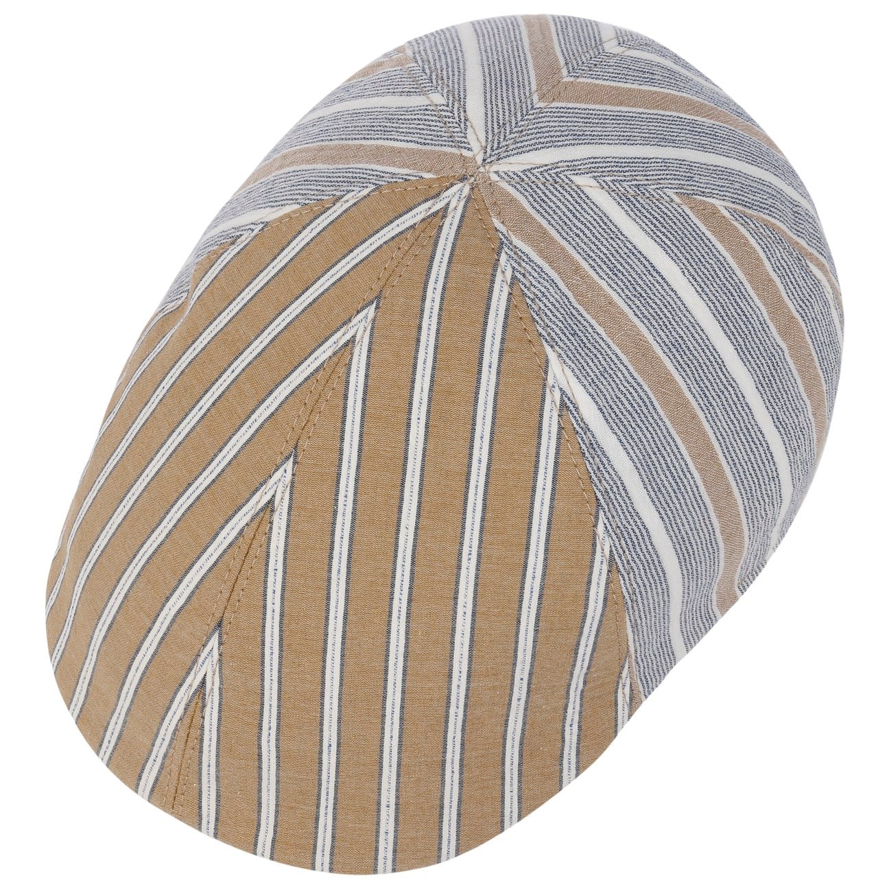 Paddy Two Stripes Cotton Flatcap beige 2