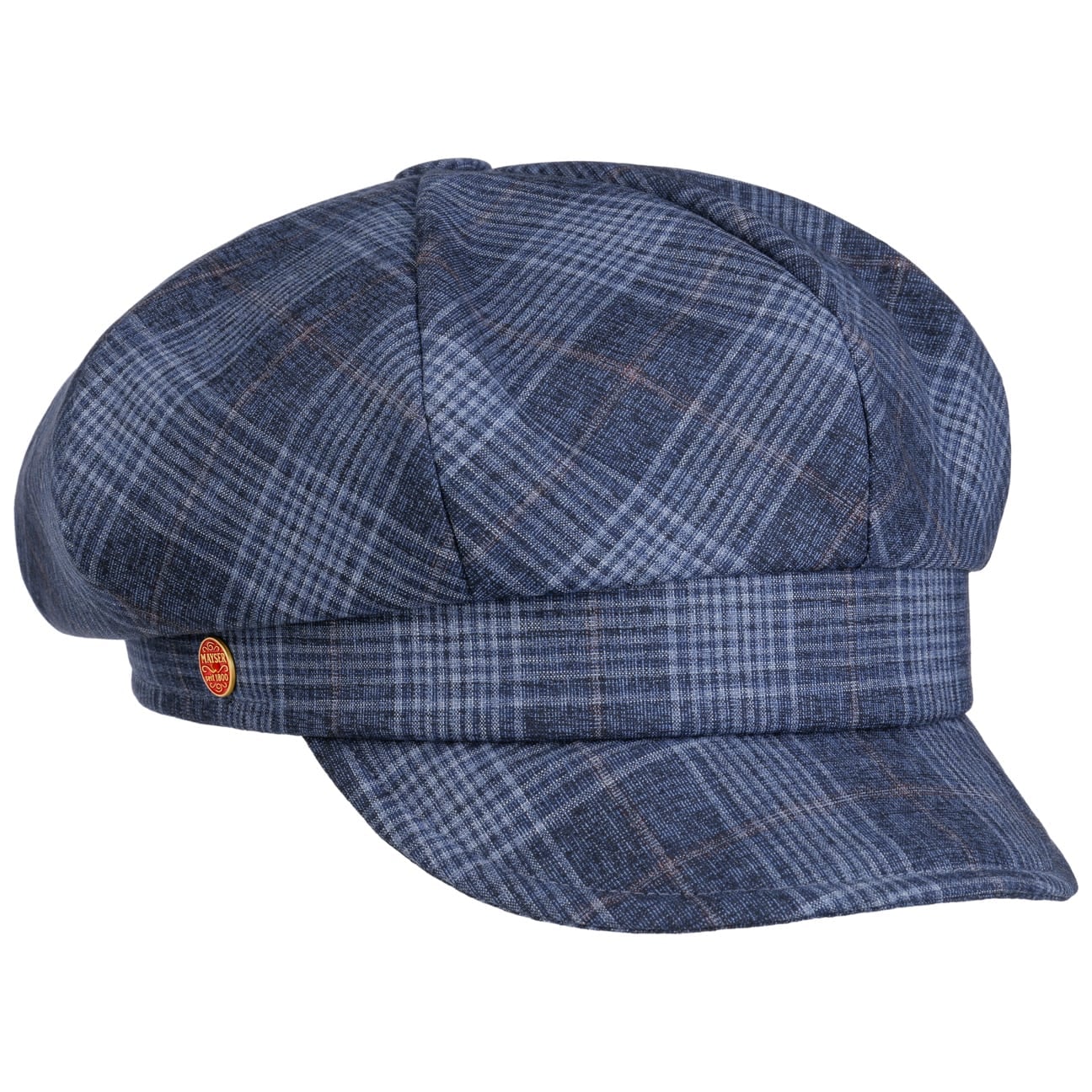Anja check ballong cap blau 1