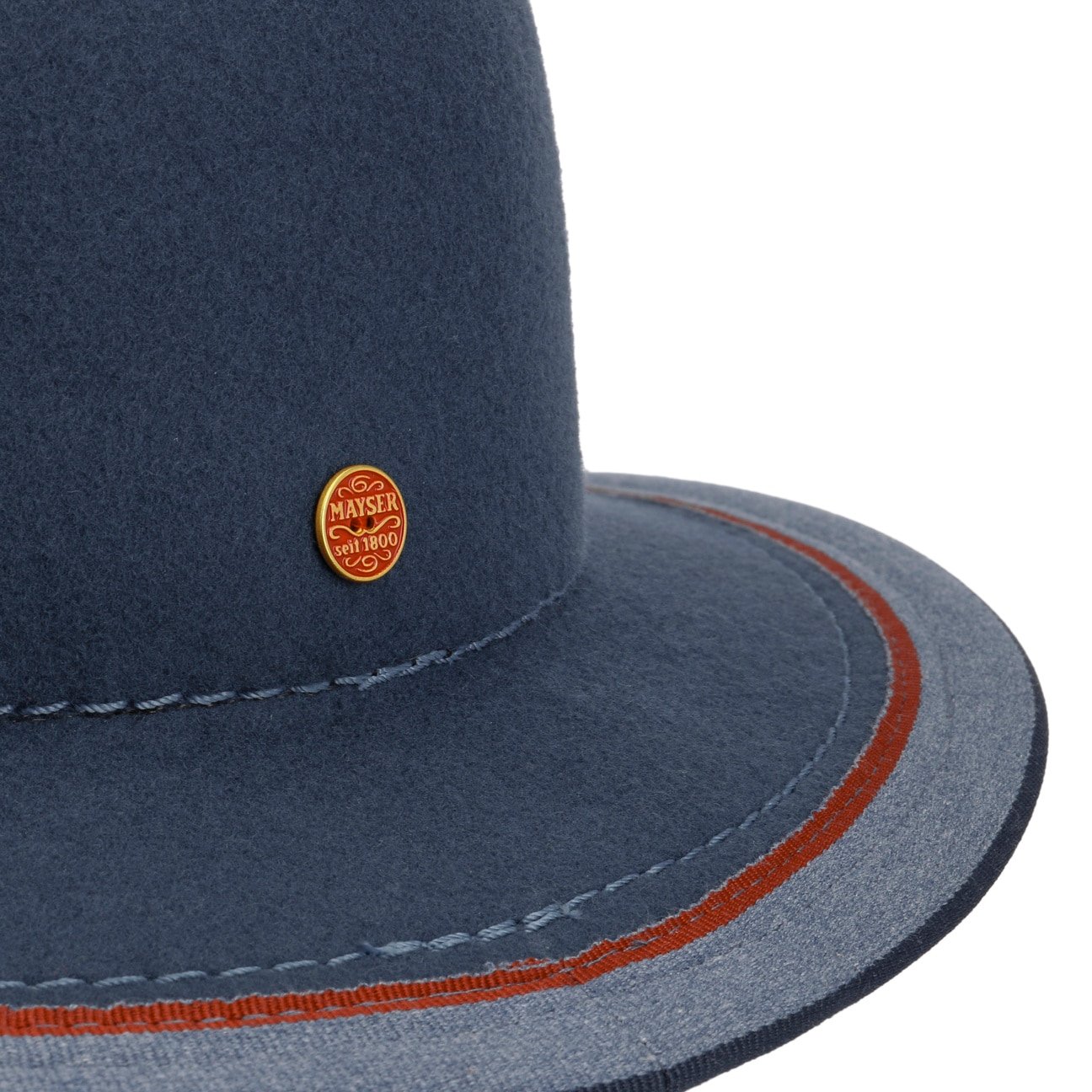 Nane Contrast Wollen Hoed blau 4