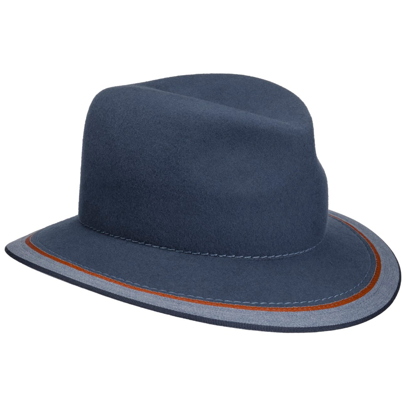 Nane Contrast Wollen Hoed blau 1