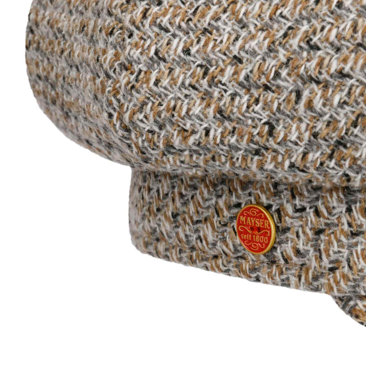 Camilla Wool Mix Newsboy Cap beige-grau 2